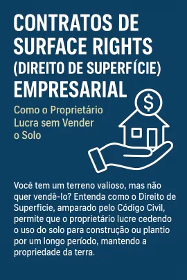 Imagem da notícia Contratos de Surface Rights (Direito de Superfície) Empresarial: Como o Proprietário Lucra sem Vender o Solo